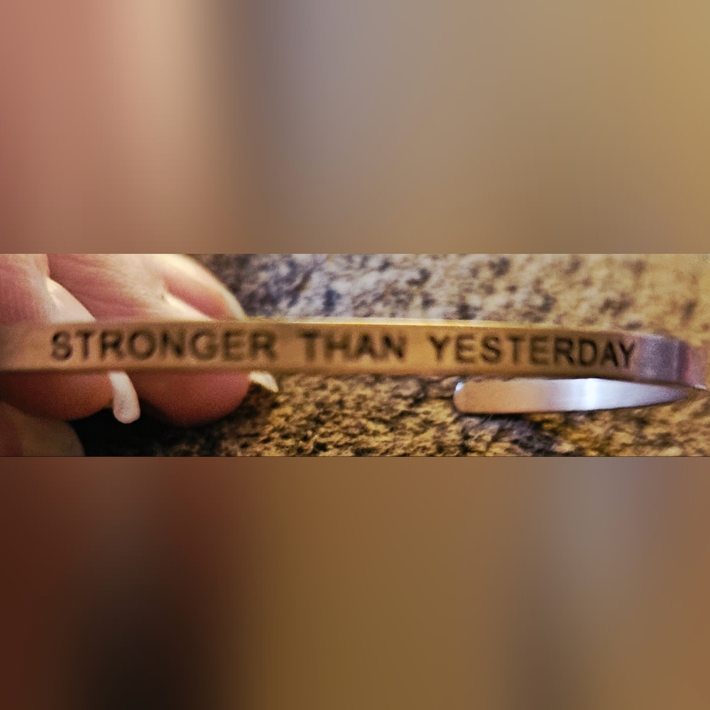 Inspirational Brass Bracelet